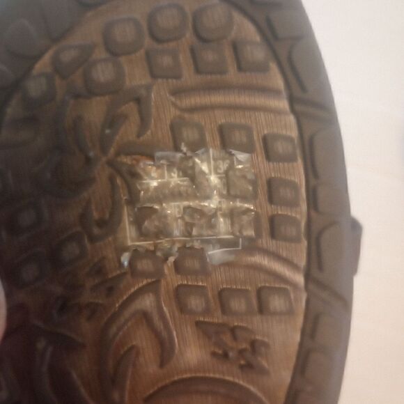 Skechers memory foam strappy leather sandals with Velcro and buckle - Picture 4 of 12